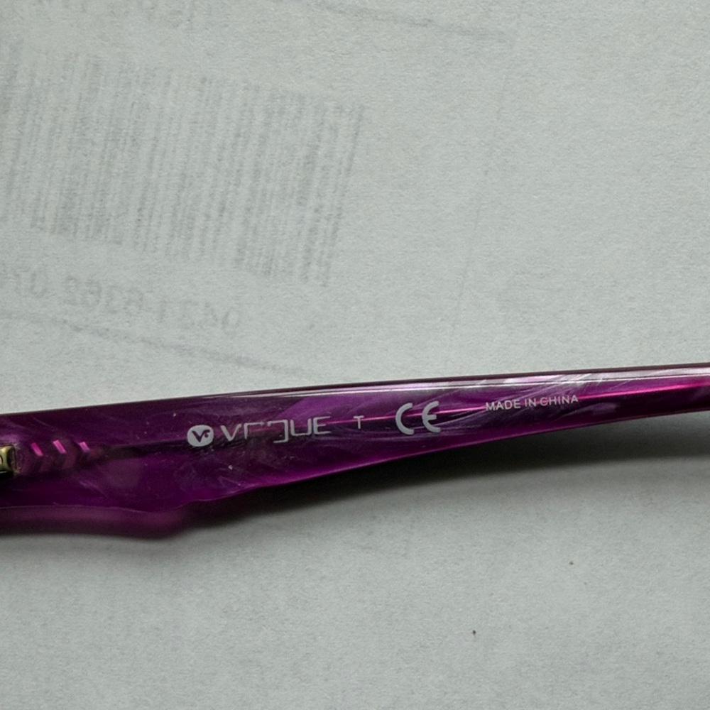 Vogue Tortoiseshell Frames with Purple Temples - Picture 4 of 4